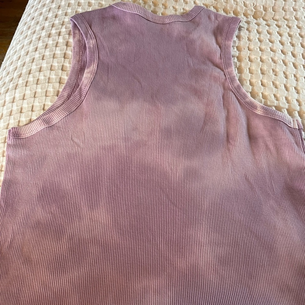 Orange Fanta by Coca Cola ribbed plus size Womens tank top purple tie dye nwot - Picture 2 of 5